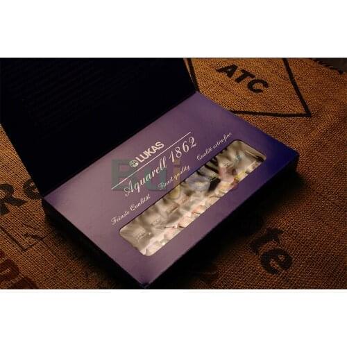 LUKAS AQUARELL 1862 Watercolor Set of 15 Half Pans,permanently moist,Pronounced Color Intensity