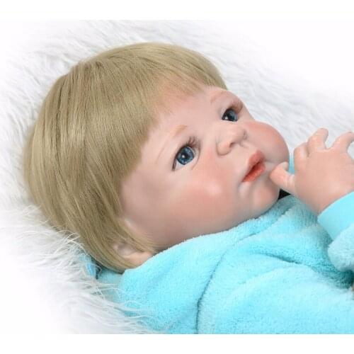 55cm Soft Silicone Reborn Dolls Baby Realistic Doll Reborn 22 Inch Full Vinyl Boneca BeBe Reborn Doll for Girls and Boys