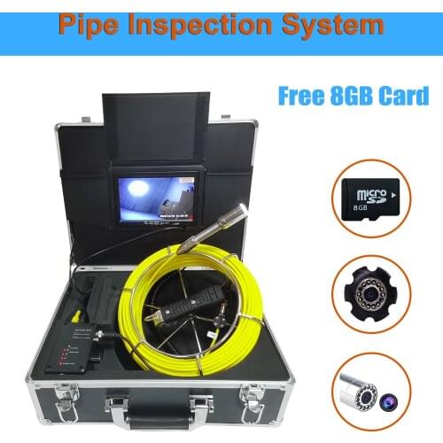 Mini Endoscope Camera 7'' Monitor 40m Cable Video Pipeline/Drain/Sewer/Pipe Inspection Camera System