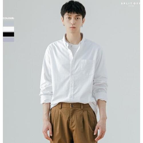 Firmranch Men/Women Fall Spring NEW Long-sleeved Casual Shirt Business BF Style For Girls Ins Hot Casual White Solid Color Shirt