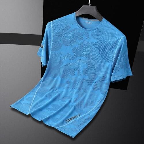 Mens Running T-Shirts, Quick-Drying Fitness Sports T-Shirts, Gymnastic Running Shirts, T Shirt for Men,Printing Football Shirts