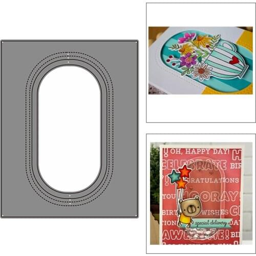 2021 New Oval Frame Panel Metal Cutting Dies For DIY Craft Making Greeting Card Background Album Scrapbooking No Clear Stamp Set