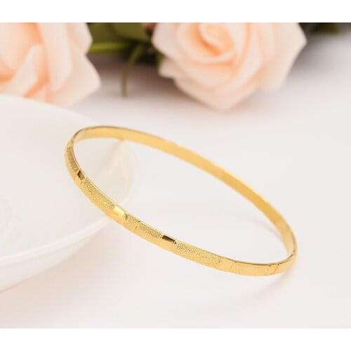 Wholesale/ Gold Color Ethiopian bangle bracelet bangle Dubai jewelry Gold Dubai big circle bangles wedding bridal womengifts