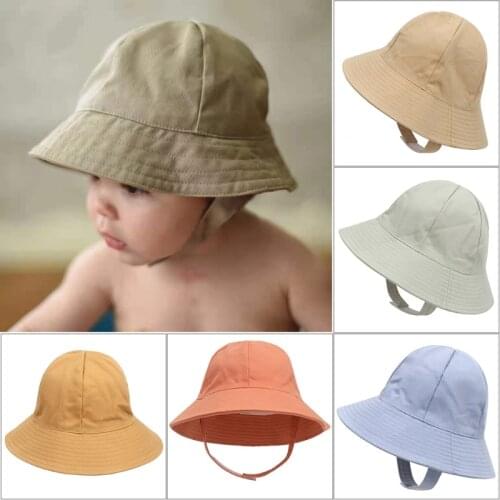 2021 New Summer Baby Sun Hat Boys Cap Children Panama Unisex Beach Girls Bucket Hats Vintage Infant Caps UV Protection