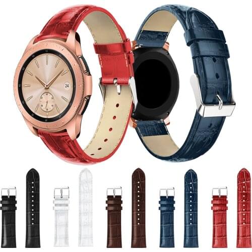Suitable for Samsung Galaxy Watch 42mm/46mm Leather Strap Crocodile Leather Watch with Wrist Strap