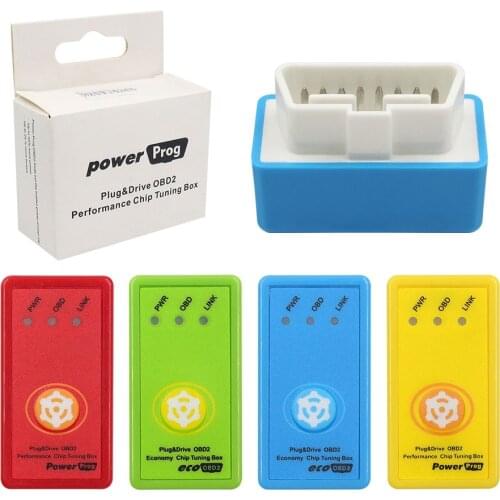 Plug And Drive Performance Chip Tuning Box EcoOBD2 Power Prog OBD2 Fuel Saver For Diesel Benzine Cars