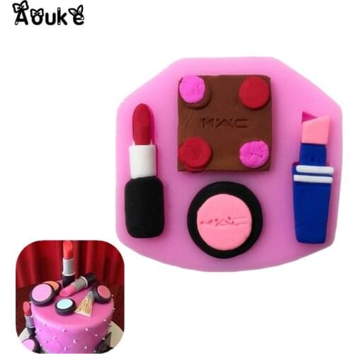 Makeup Embossed Silicone Mold Cookie Fondant Cake Molds Chocolate Pudding Mould DIY Candy Pastry Kitchen Baking Tools