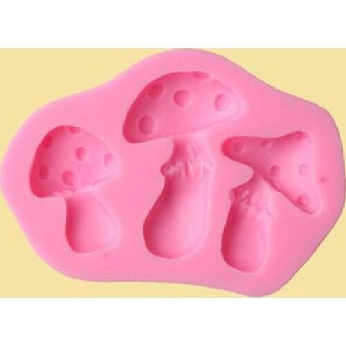 Mushroom Shape Silicone Fondant Soap 3D Cake Mold Cupcake Jelly Candy Chocolate Decoration Baking Tool Moulds