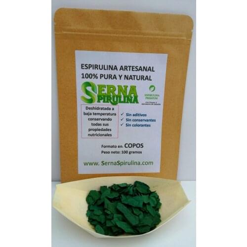 SERNA-SPIRULINA FLAKES CRISPY Spirulina 100% pure and natural, without additives or retain, spirulina, vitamins and Supplements