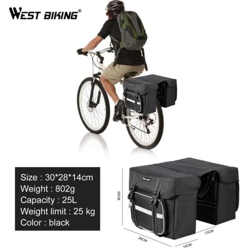 Bicycle Rear Bag 25L Bike Rear Seat Trunk Bag Pannier Bag Luggage Carrier Outdoor Rain Cover Fietstassen Cycling Bag