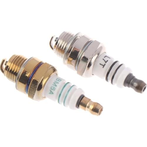 BM6A Spark Plug Glow Plug Standard Spark Plug BM6A, Small Engine Replacemnet for 2-stroke Chainsaw Lawn Mower Strimmer