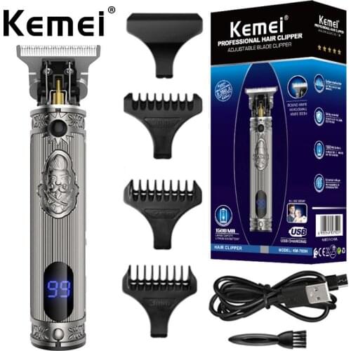 Kemei KM-700B Barber Shop Oil Head 0mm Electric Hair Trimmer Professional Haircut Shaver Carving Hair Beard Machine Styling Tool