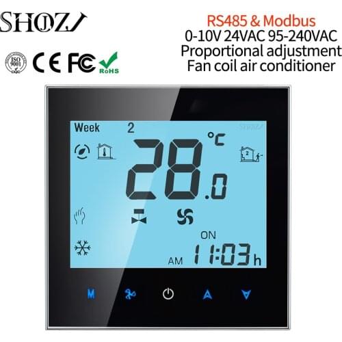 Smart Home Air Conditioner Programmable Temperature Controller Intelligent Digital Process RS485 MODBUS Protocol Thermostat RTU