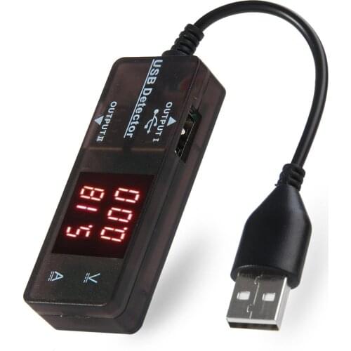 USB Current Voltage Charging Detector Mobile Power Current and Voltmeter Ammeter Voltage USB Charger Tester Double Row Shows