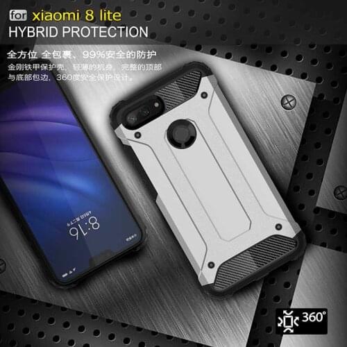 Peaktop Iron Armor Shock Proof 6.26"For Xiaomi Mi 8 Lite Case For Xiaomi Mi 8 Lite cell Phone Case Cover
