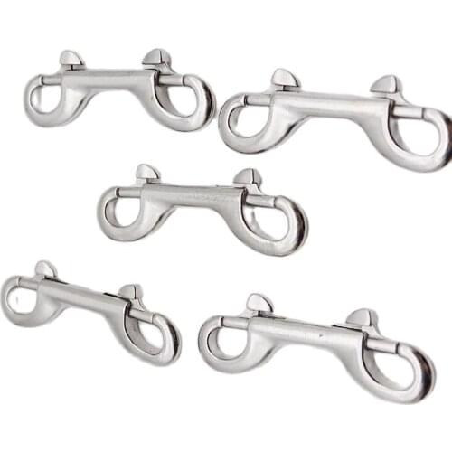 Scuba Diving 5Pcs 90/100/115 MM 316 Stainless Steel Egg Quick Link Carabiner Ended Bolt Snap Clip Hook BCD Accessories Equipment