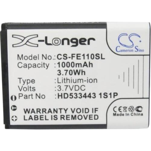 Cameron Sino 1000mAh battery for FIIO E11 HD533443 1S1P