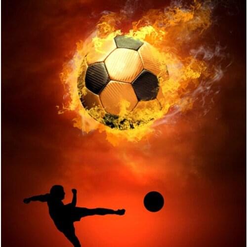 Full Square/Round Drill 5D DIY Diamond Painting "Football fire" Embroidery Cross Stitch 5D Home Decor Gift