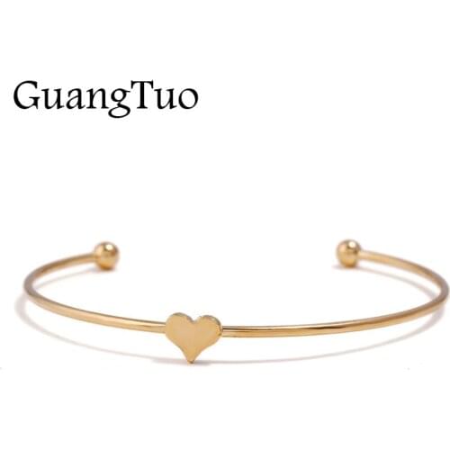 L006 Hot New Fashion Adjustable Heart Bow Bilezik Cuff Opening Bracelet Women Jewelry Valentines Day Gift Mujer Pulseras