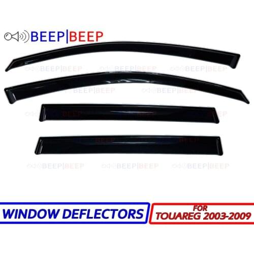 For Volkswagen Touareg 2003-2010 car window deflectors deflector sun guard rain vent visor cover trim car styling accessories