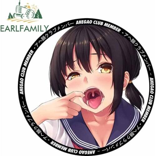 EARLFAMILY for Anime Sexy Car Stickers RV JDM Decal Car Assessoires Campervan Sticker Funny Motorcycle Laptop Scratch-Proof