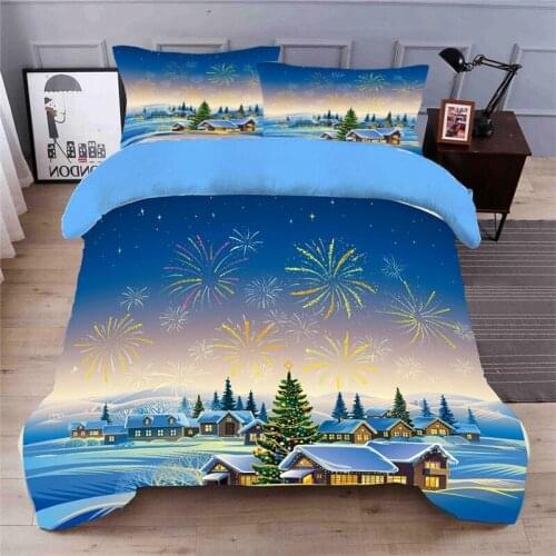 Hot Shinning Star Bedding Duvet Color And Pillowcase Sets Home Textile 3D Fireworks Ptinted Bedclothes Quilt Cover Sets