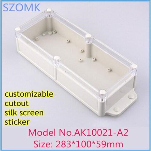 IP68 waterproof electronic equipment enclosure (1 pcs) 283*100*59mm szomk plastic enclosure for pcb distribution box