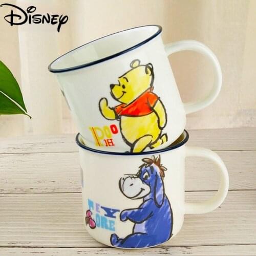 Disney Ceramic Milk Cup Water Cup Collection Cup Material Cute Cartoon Animation Printing Mug Simple Large-capacity