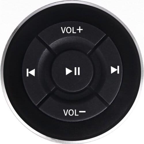 Bluetooth Remote Control Button Car Steering Wheel Motorcycle Bike Handlebar Wireless Media Button