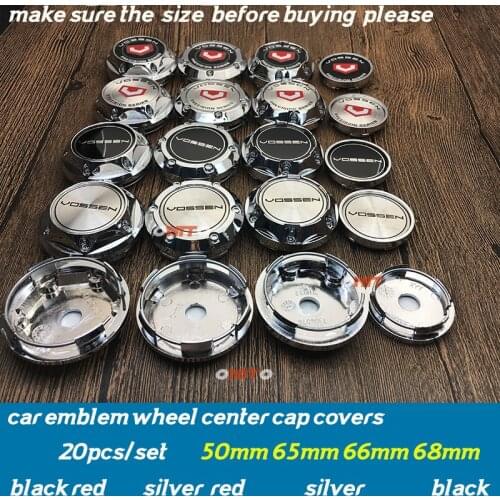 Universal car accessorie 20pc/set 50mm 65mm 66mm 68mm Wheel Center cap wheel hub cap dust-proof badge covers for VOSSEN series
