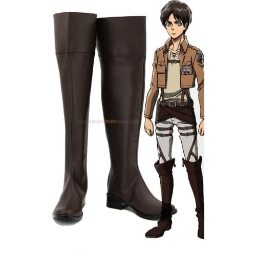 Levi Mikasa Eren Cosplay Shoes Attack on Titan Shingeki No Kyojin Cosplay Shoes Boots Custom Made Any Size