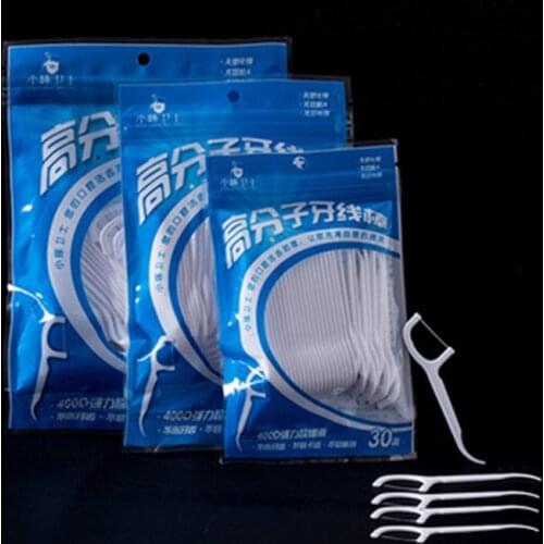 HOT 100pcs/bag Dental Flosser Picks Teeth Stick Tooth Clean Oral cleaning Care Disposable floss thread Toothpicks