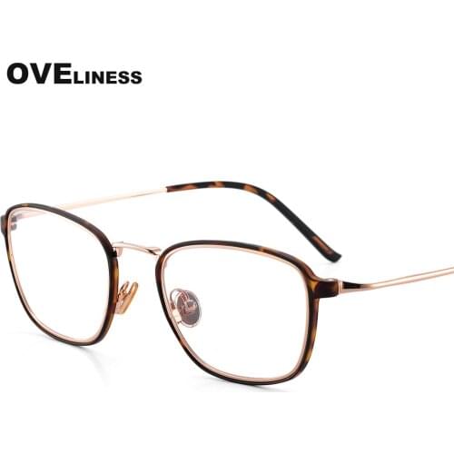 Fashion Retro eyeglasses frames Optical Vintage Glasses Frame for Women Men Myopia Prescription eye glasses Korean Metal eyewear