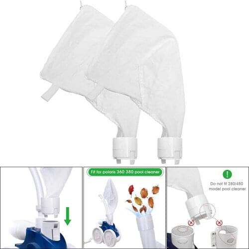 Set of 2 Polyester Pool Cleaner Bag for Polaris Filter Filter Bag All Purpose Sand and Silt Bag Parts Accessories