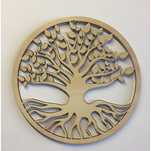 Tree Of Life Wall Hanging Decorations Wooden Ornament Round Artwork Home Art Decor Craft Meditation Geometric Wood Favors Gifts