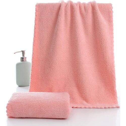 New Towel Eco-friendly Anti-deform Polyester Fluffy Face Towel Supplies Comfortable Touch Anti-fade Merits for Home Bathroom
