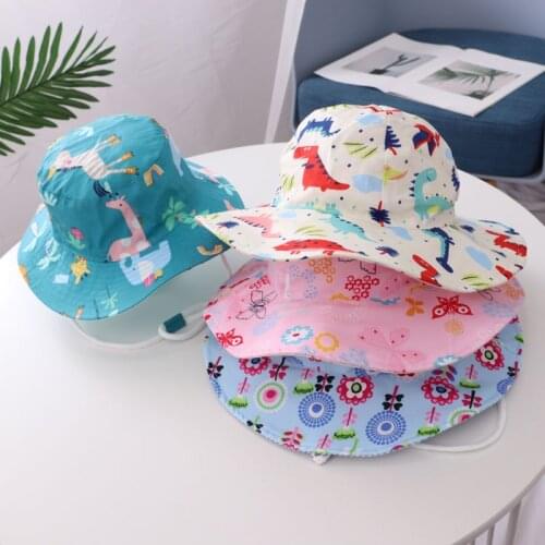 New Arrivals 2020 Kids Hats and Caps for Boys Girls Spring Autumn Cartoon Scrawl Children Baby Bucket Hat Accessories 32 Colors