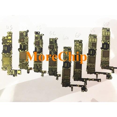 Nude Motherboard For iPhone 4S 5 5C 5S 6 6Plus 6S 6SPlus 7 7P 8 8P X Naked Mainboard Test Measure Bare Light Logic Board