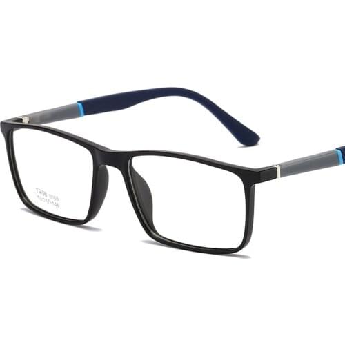 Oversized Flexible Spectacle Frame Attractive Mens Distinctive Design Brand Comfortable TR90 Half Frame Square Sports Glasses F