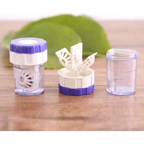 US-pupil Plastic Washing Box Manually Contact Lens Cleaner Container Tools