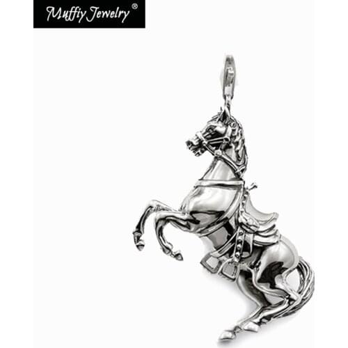 War Horse Pendant,Europe Style Fashion Good Rebel Punk Jewelry For Men, Heart Gift In 925 Sterling Silver Blackened,Super Deal