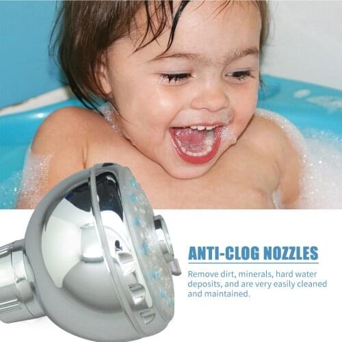 LED Shower Head with 7Color Flash Light 3Settings Rain Showerhead Adjustable Shower Head Polished Bath Shower Head Replacement