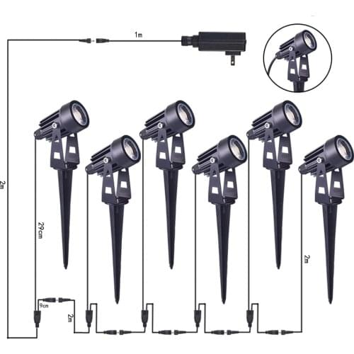 LED Pin Light Lawn Light One Dragging Four Spotlight LED Floodlight Led One to Six Courtyard Lights One Dragging Four Grass