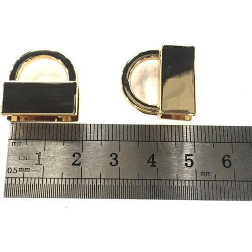 20mm handbags handles connector with screws Gold hanger strap buckles