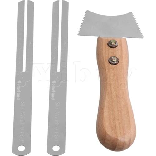 Yibuy 5.28x2x0.01inch Silver Stainless Steel Guitar Fret Slot Cleaning Tool Fret Protector Shims & Sanding Piece Cleaning Tool