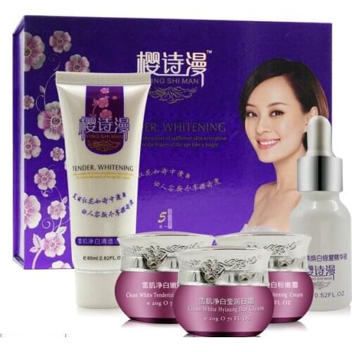 YING SHI MAN 5 pcs Face Skin Care Set Repair Whitening Nursing moisturizing remove Freckle