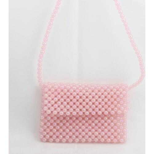 2019 New Personality Pearl Crossbody Bag Ladies Handmade Beaded Handbag Party Wedding Bridal Shlouder Bag Wallet Bolsas Feminina