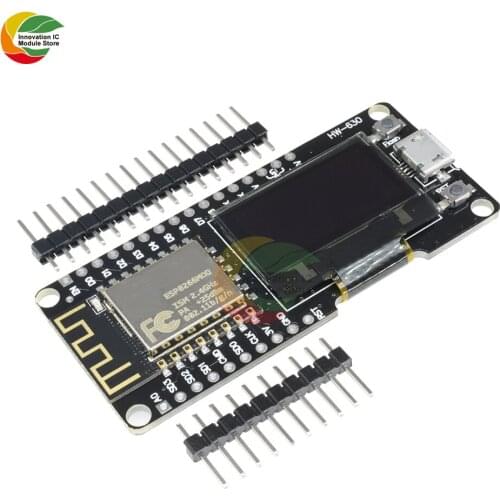 ZiqqucuESP8266 ESP-12F WIFI Module Wireless CP2102 Development Board 0.96 inch OLED Display with Pin for Anrduino NodeMCU WeMos