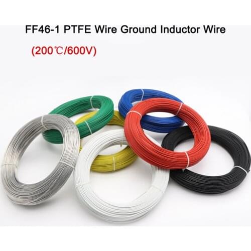 0.12-2.5mm² FF46-1 Ground Inductor Wire Coil Signal Control PTFE Wire Sensor Detector Parking Access Cable Multiple Color
