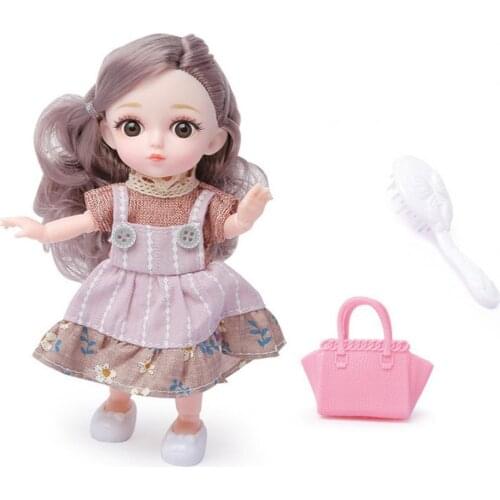 1Set Children Doll Toy Set Delicate Makeup Movable Joint Comfortable Touch Princess Girl Doll Toy Gift for Girls